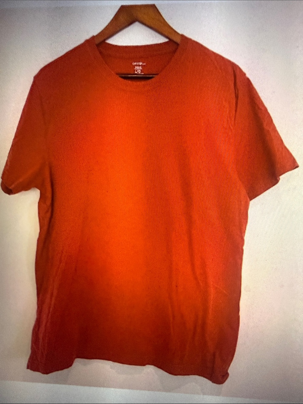 George Men Orange Crewneck Short Sleeve Regular Fit Pullover T Shirt Size L NWOT